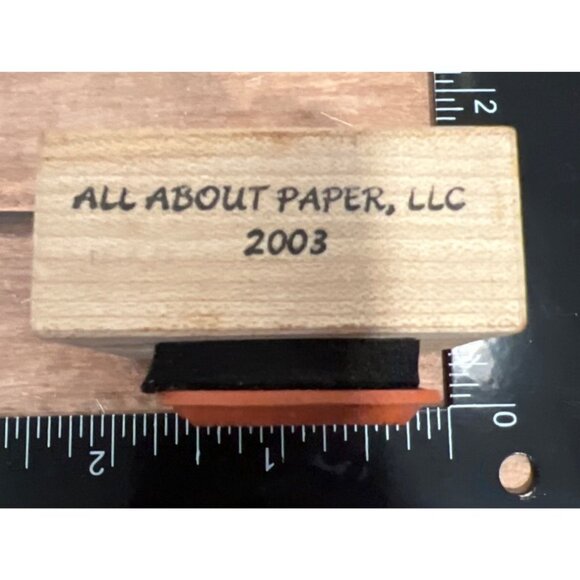 HTF All About Paper LLC 2003 Mushroom Rubber Stamp Wood Mounted Craft Supply - Picture 5 of 7